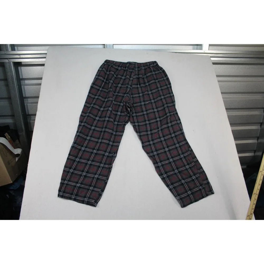 Nautica Sleepwear Men Red Plaid Casual Loose Size Large
